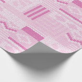 Pastel Cosy Pink Fair Isle Winter Strick Weihnacht Geschenkpapier (Ecke)