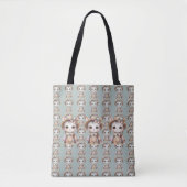 Pastel-Cotattecore-Katze in Overalls & Strohhut Tasche (Vorderseite)