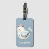 Pastel Cottagecore Chicken Gepäckanhänger (Vorderseite Vertikal)