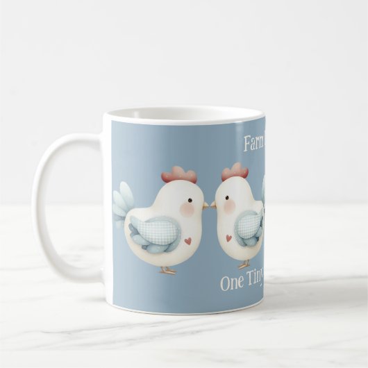 Pastel Cottagecore Chicken Kaffeetasse (Links)