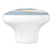 Pastel Cottagecore Chicken Keramikknauf (Seitenansicht)