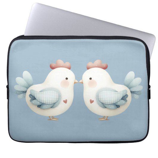 Pastel Cottagecore Chicken Laptopschutzhülle (Vorderseite)