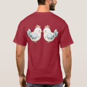 Pastel Cottagecore Chicken T-Shirt (Rückseite)