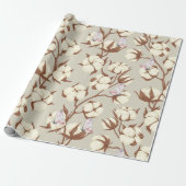 Pastel Cotton Blume und Schmetterlinge Botanische Geschenkpapier (Ungerollt)