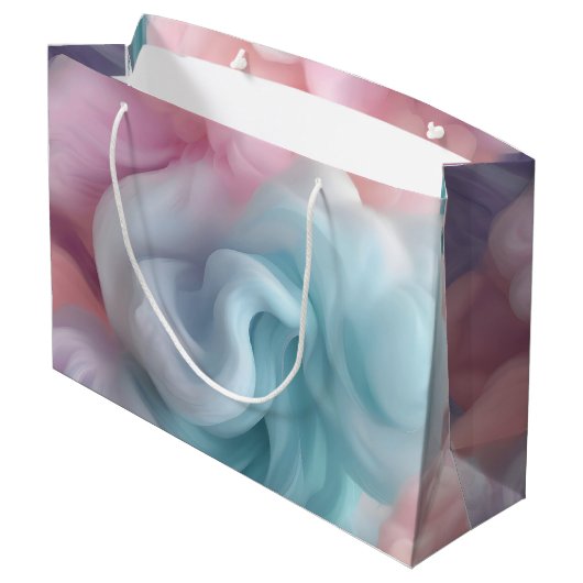 Pastel Cotton Candy Große Geschenktüte (Rückseite Schrägansicht)
