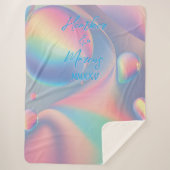 Pastel Couple Name Roman Numeral Date Lg. durchwur Sherpadecke (Vorderseite)