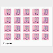 Pastel Cowgirl Stiefts Sticker (Blatt)