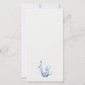 Pastel Crab Coral Nautical Baby Dusche einladen Dankeskarte (Rückseite)