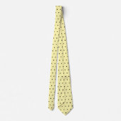 Pastel Cream Black Polka Dots Krawatte (Rückseite)