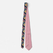 Pastel & Cream Lily Floral Pattern Krawatte (Rückseite)