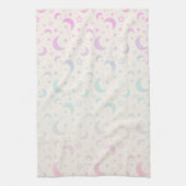 Pastel Crescent Moons and Stars Halloween Geschirrtuch (Vertikal)