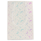 Pastel Crescent Moons and Stars Halloween Mittlere Geschenktüte (Vorderseite)