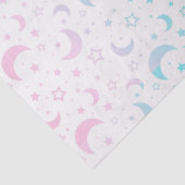 Pastel Crescent Moons and Stars Halloween Seidenpapier (Detail)