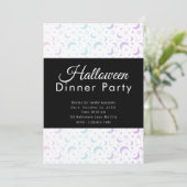 Pastel Crescent Moons Stars Halloween Party Einladung (Stehend Vorderseite)