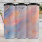 Pastel Crystal Geode Abstrakter Glitzer Thermosbecher