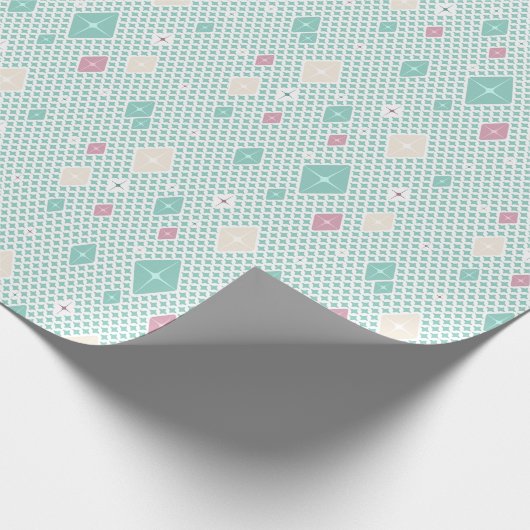 Pastel Crystal Star Pattern Geschenkpapier (Ecke)