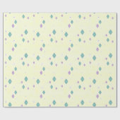 Pastel Crystal Star Pattern Geschenkpapier (Flach)