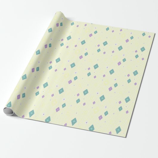 Pastel Crystal Star Pattern Geschenkpapier (Ungerollt)