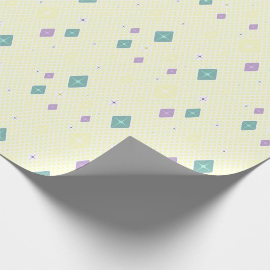 Pastel Crystal Star Pattern Geschenkpapier (Ecke)
