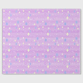 Pastel Crystal Star Pattern Geschenkpapier (Flach)