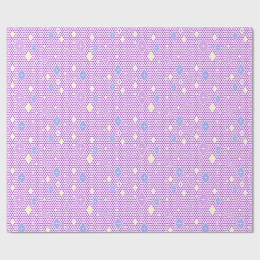 Pastel Crystal Star Pattern Geschenkpapier (Flach)