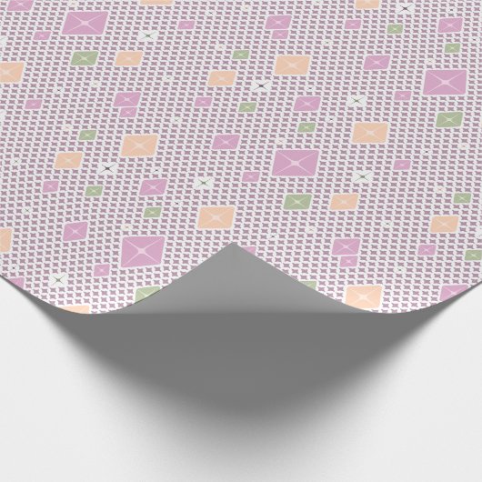 Pastel Crystal Star Pattern Geschenkpapier (Ecke)