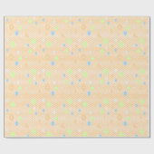 Pastel Crystal Star Pattern Geschenkpapier (Flach)