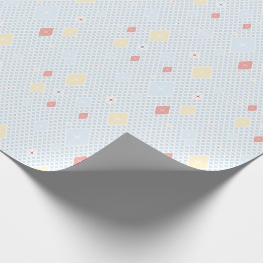 Pastel Crystal Star Pattern Wrapping Paper Geschenkpapier (Ecke)