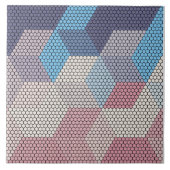 pastel cubes and hexagons pattern background fliese (Vorderseite)