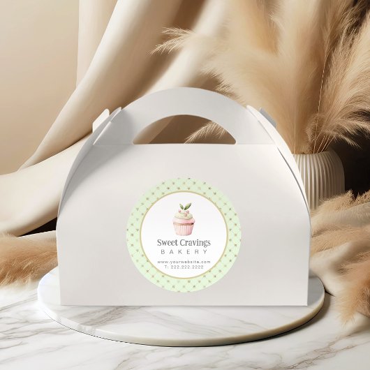 Pastel Cupcake Bäckerei Confection Süßigkeiten Runder Aufkleber