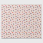 Pastel Cupcake Confetti Geburtstagswrapping Paper Geschenkpapier (Flach)