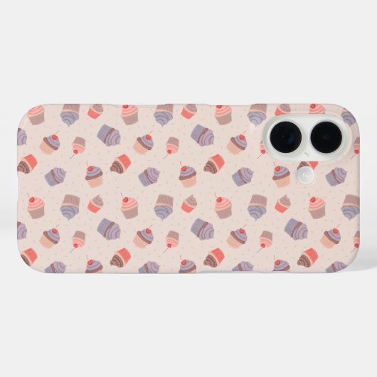Pastel Cupcake Confetti Phone Case (Rückseite (Horizontal))