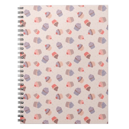 Pastel Cupcake Confetti Spiral Notebook Notizblock (Vorderseite)
