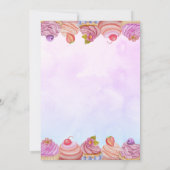 Pastel Cupcake Dusche Einladung (Rückseite)