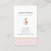 Pastel Cupcake Süßigkeiten Leckereien Bäckerei Aqu Visitenkarte (Rückseite)