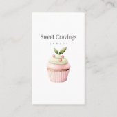 Pastel Cupcake Süßigkeiten Leckereien Bäckerei Aqu Visitenkarte (Vorderseite)