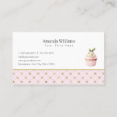 Pastel Cupcake Süßigkeiten Leckereien Bäckerei Aqu Visitenkarte (Rückseite)