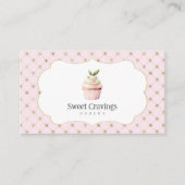 Pastel Cupcake Süßigkeiten Leckereien Bäckerei Aqu Visitenkarte (Vorderseite)