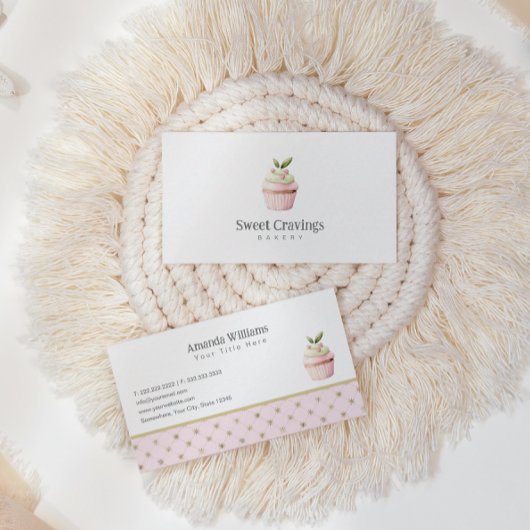 Pastel Cupcake Süßigkeiten Leckereien Bäckerei Aqu Visitenkarte