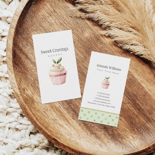 Pastel Cupcake Süßigkeiten Leckereien Bäckerei Aqu Visitenkarte