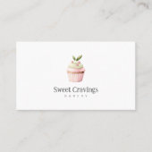 Pastel Cupcake Süßigkeiten Leckereien Bäckerei Aqu Visitenkarte (Vorderseite)
