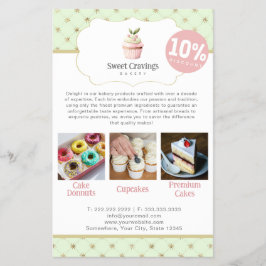 Pastel Cupcake Süßigkeiten Leckereien Bäckerei Erm Flyer