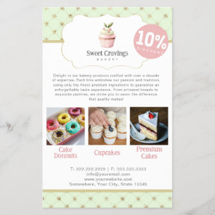 Pastel Cupcake Süßigkeiten Leckereien Bäckerei Erm Flyer