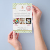 Pastel Cupcake Süßigkeiten Leckereien Bäckerei Erm Flyer (Handgriff)