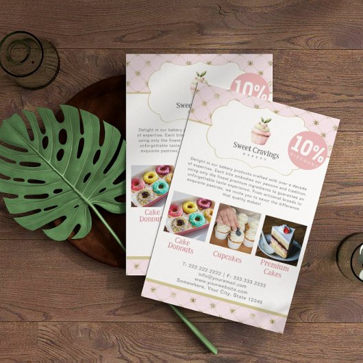 Pastel Cupcake Süßigkeiten Leckereien Bäckerei Erm Flyer