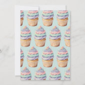Pastel Cupcake Sweet Baby Dusche Sprinkle Einladung (Rückseite)