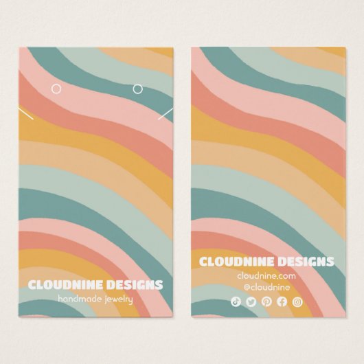 Pastel Curve Earring Necklace Juwelier Display Car (Vorne & Hinten)