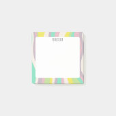 Pastel Curves CUSTOM Chic Monogram Personalisiert Post-it Klebezettel (Vorderseite)