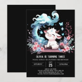 Pastel Custom Cow Geburtstag Einladung (Vorne/Hinten)