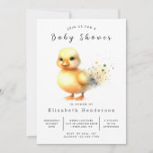 Pastel Custom Duck Baby Duck Einladung (Vorderseite)